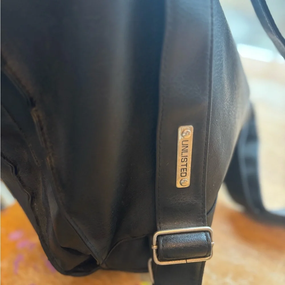 Unlisted by Kenneth Cole Black Leather Backpack